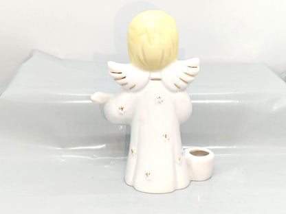 Vintage Romania Figurine Angel Candleholder
