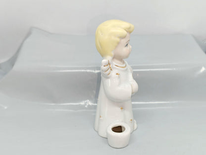 Vintage Romania Figurine Angel Candleholder