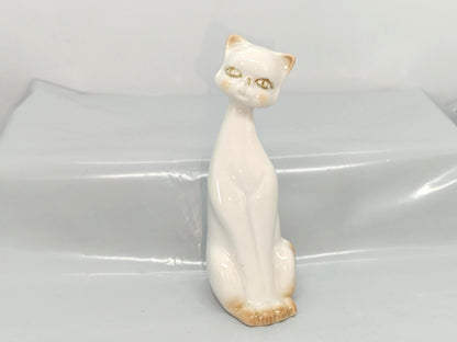 Vintage Romanian porcelain Figurine Cat 12 cm