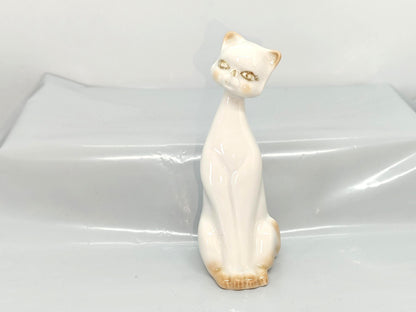Vintage Romanian porcelain Figurine Cat 12 cm