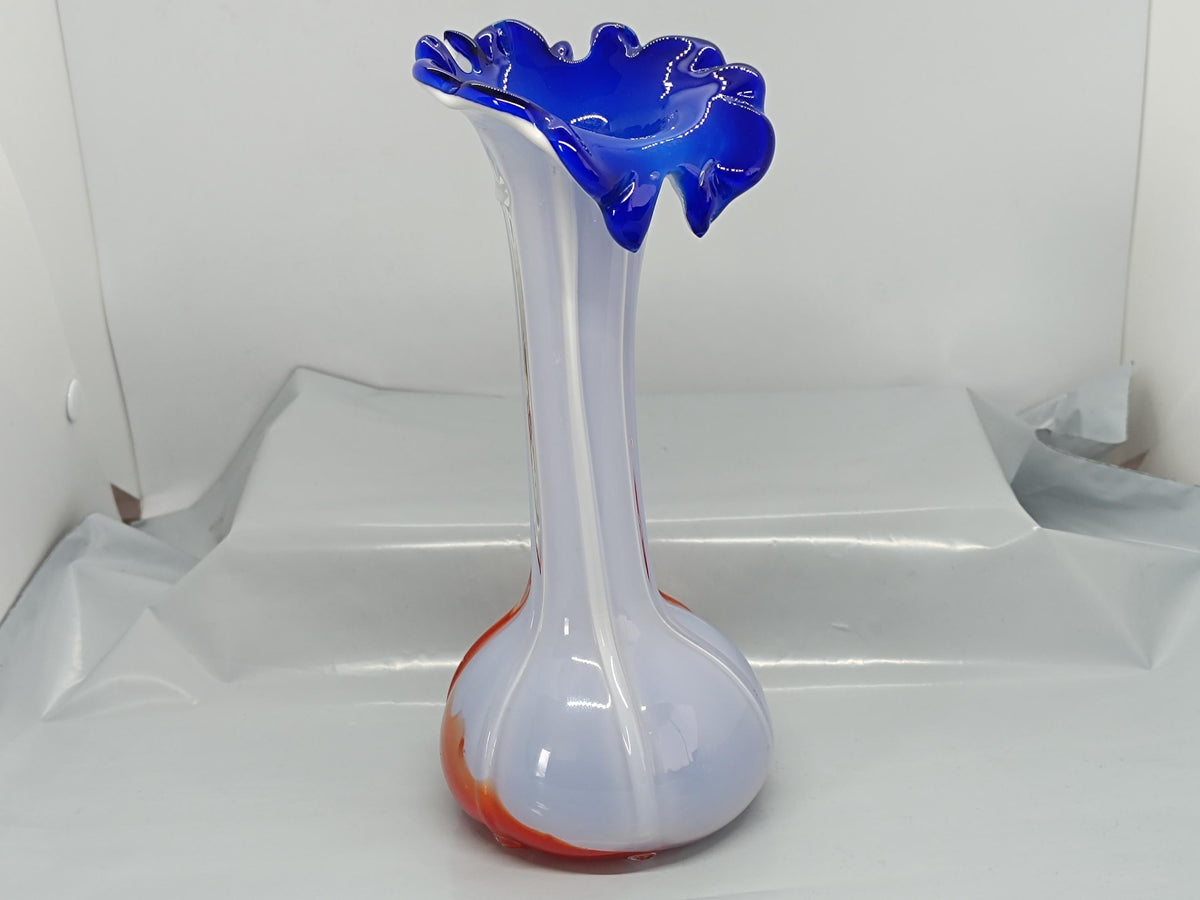 Murano Style Flower Vase hand polished 21 cm