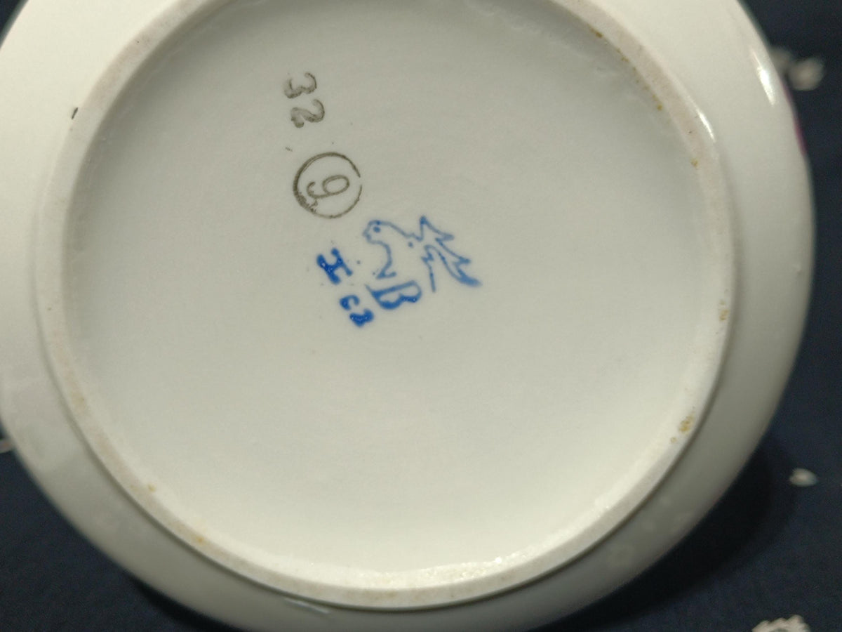 Vintage Russian Verbilki Tea Cup Teapot Sugarbowl Lid