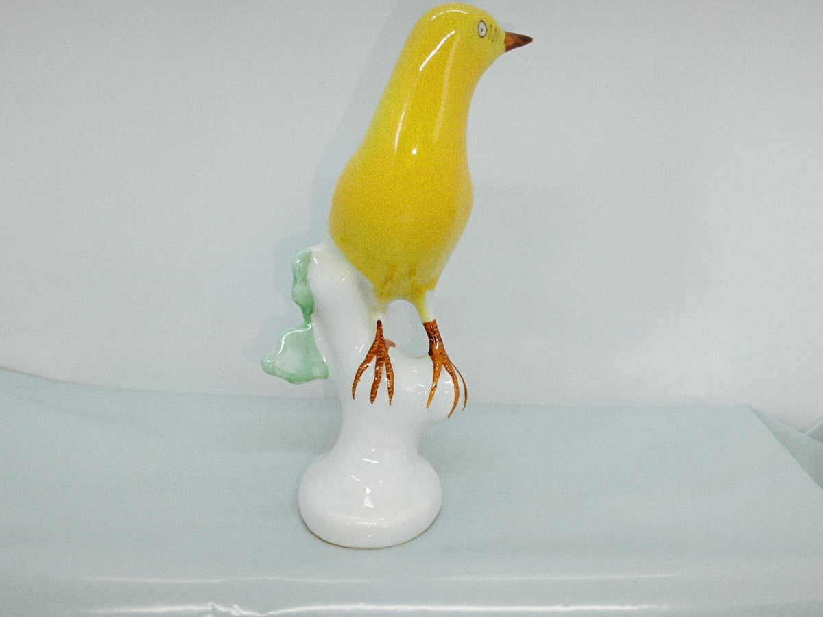 Vintage Romanian Porcelain Yellow Bird from 60's