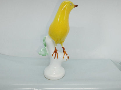 Vintage Romanian Porcelain Yellow Bird from 60's