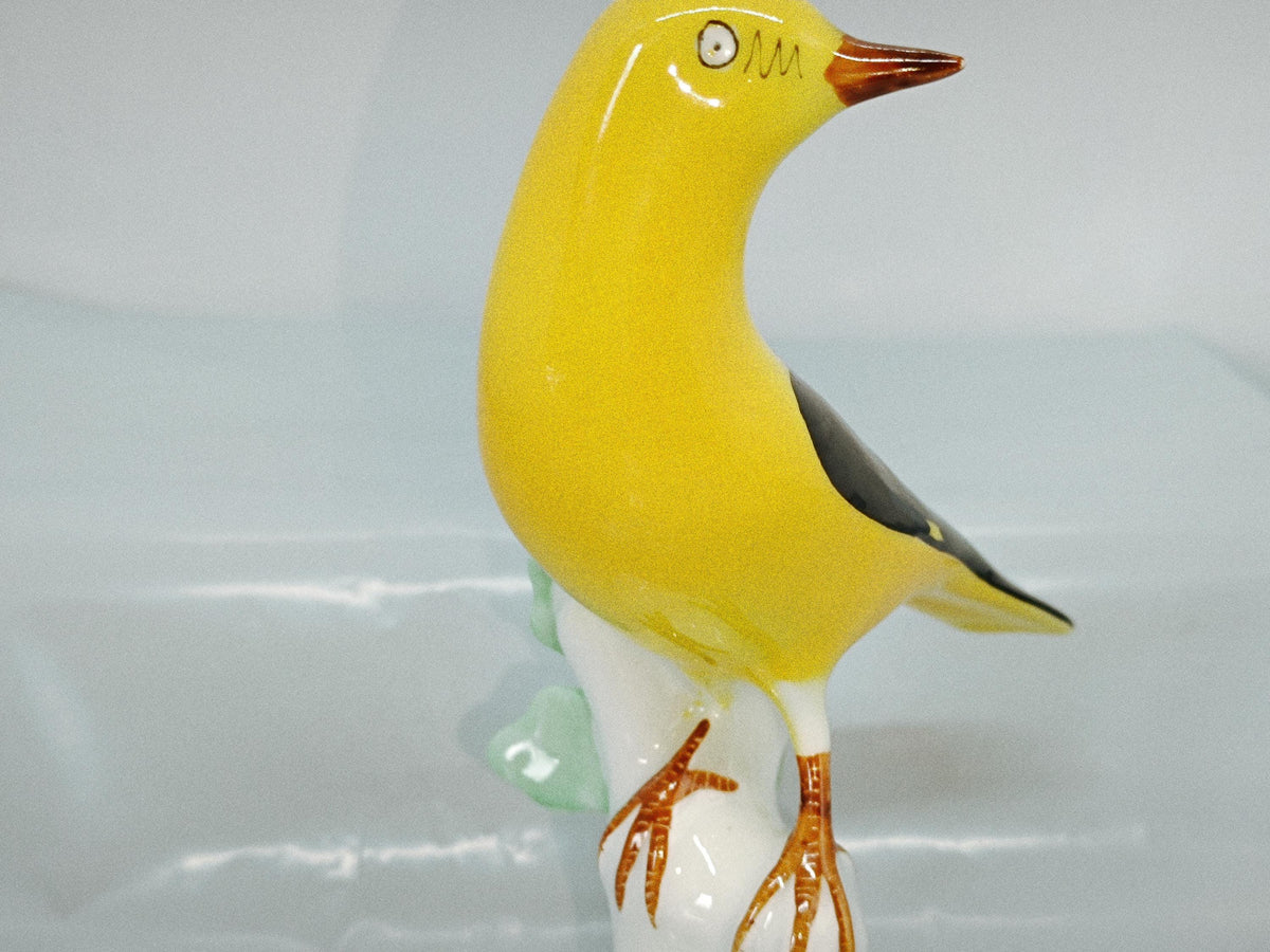 Vintage Romanian Porcelain Yellow Bird from 60's