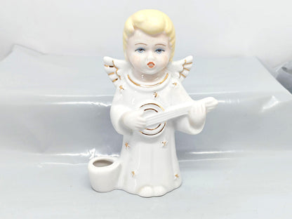 Vintage Romania Figurine Angel Candleholder