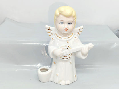Vintage Romania Figurine Angel Candleholder