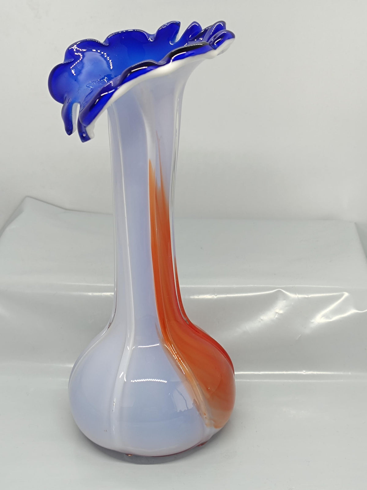 Murano Style Flower Vase hand polished 21 cm