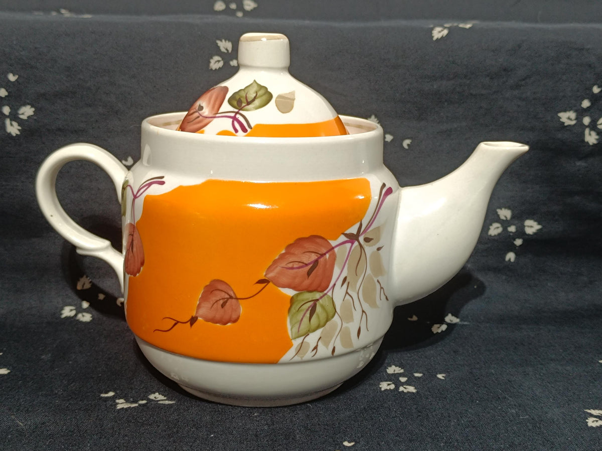 Vintage Russian Tea Cup Teapot Sugarbowl Autumn