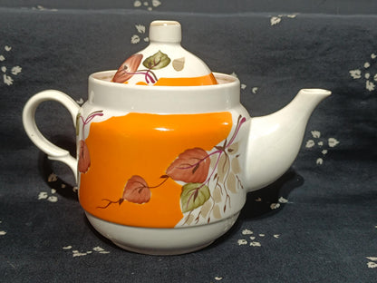 Vintage Russian Tea Cup Teapot Sugarbowl Autumn