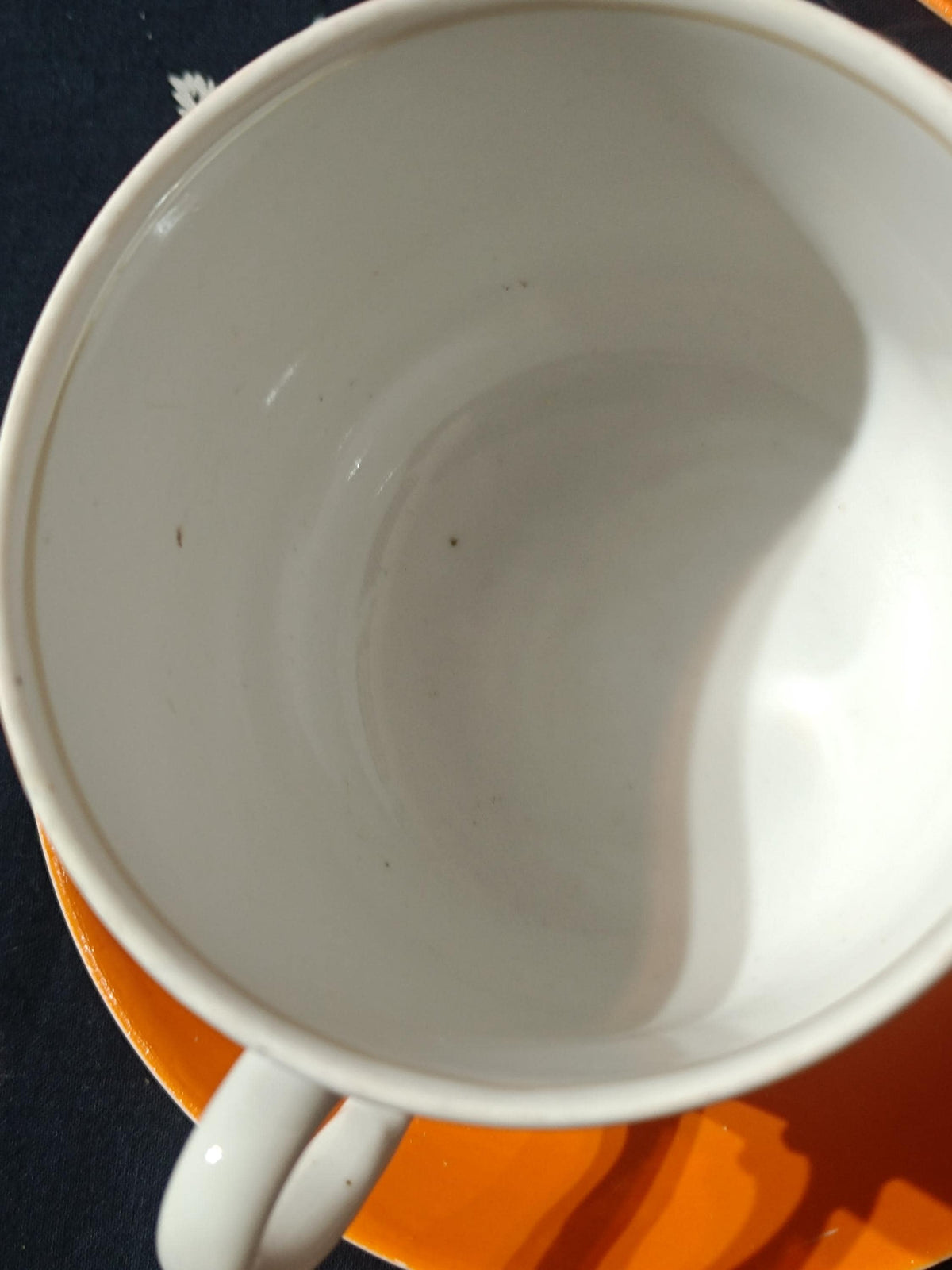 Vintage Russian Tea Cup Teapot Sugarbowl Autumn