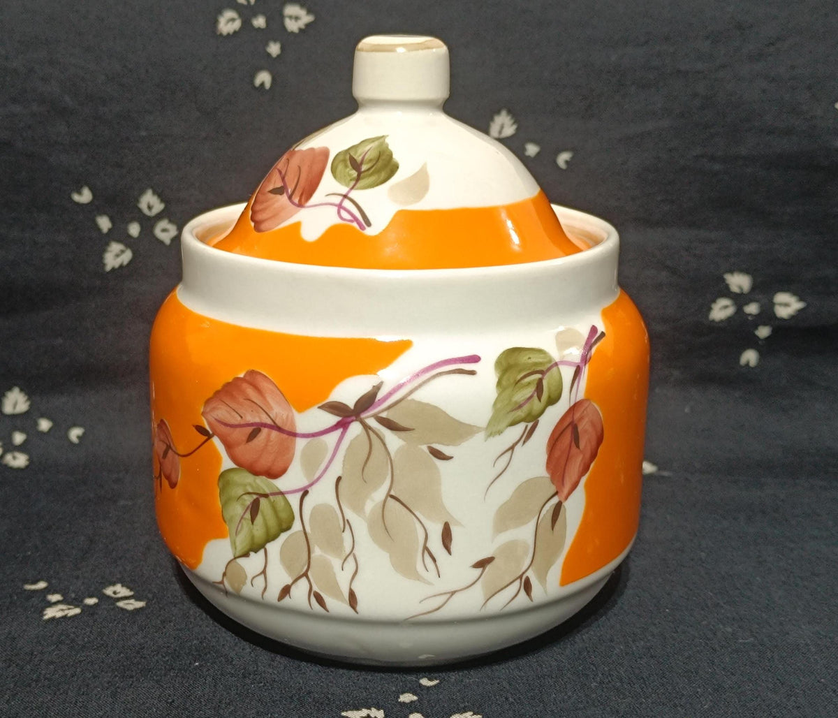 Vintage Russian Tea Cup Teapot Sugarbowl Autumn