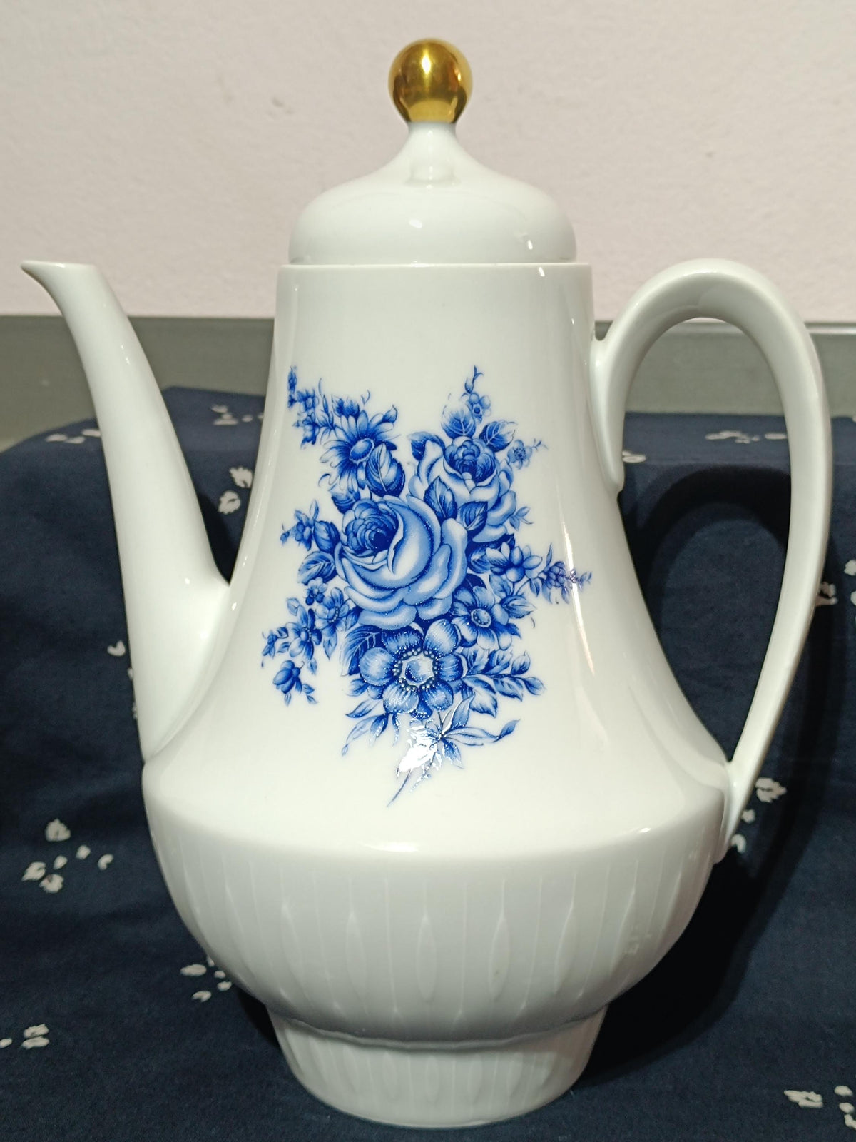 Vintage Coffe set and plates Scherzer Blue Rose
