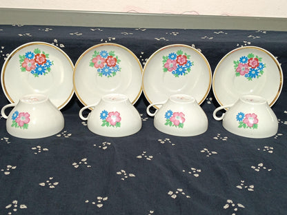 Vintage Dulevo Russian Set Flowers