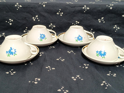 Vintage Dulevo Russian Set Flowers