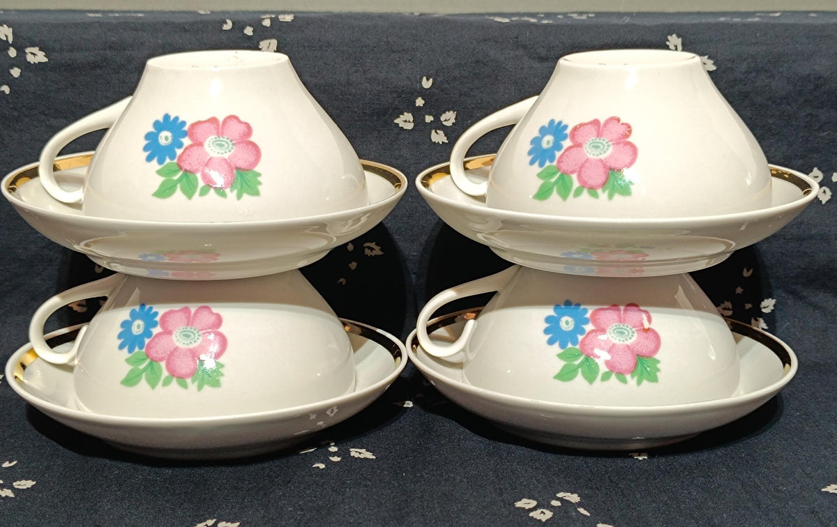 Vintage Dulevo Russian Set Flowers