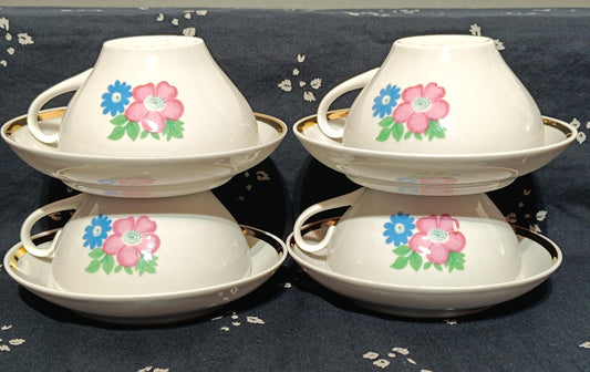 Vintage Dulevo Russian Set Flowers