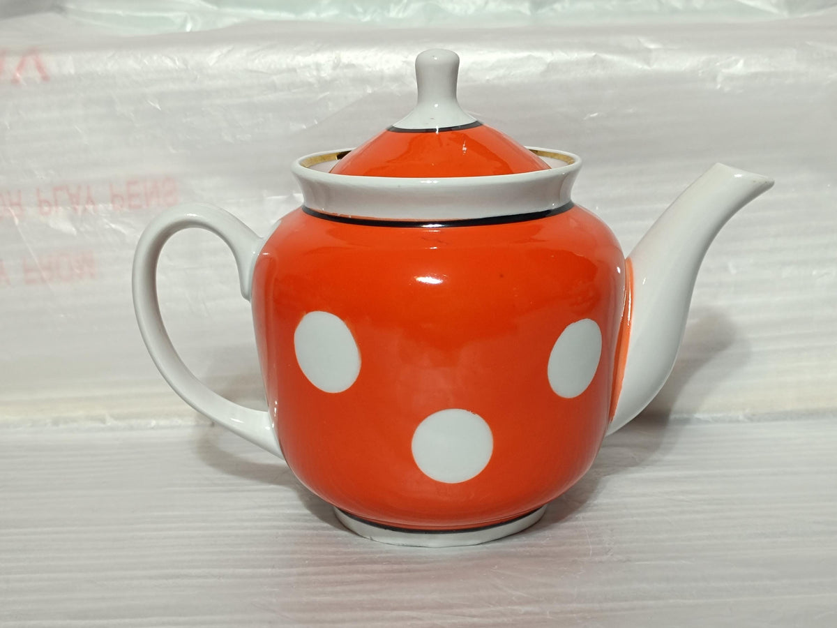 Vintage Soviet Druzhovka Teapot Goroshek Polka dot 600ml