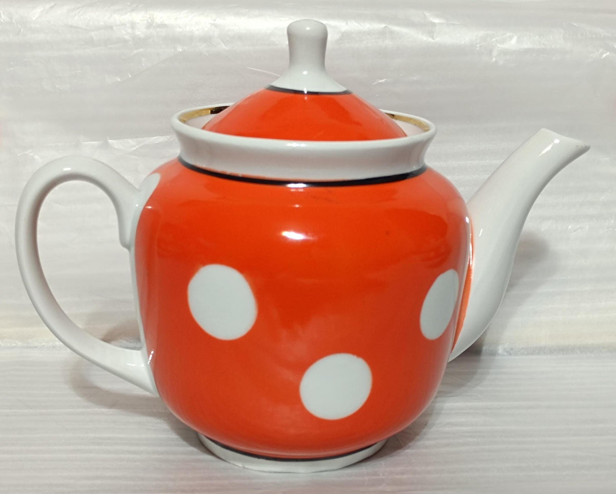 Vintage Soviet Druzhovka Teapot Goroshek Polka dot 600ml