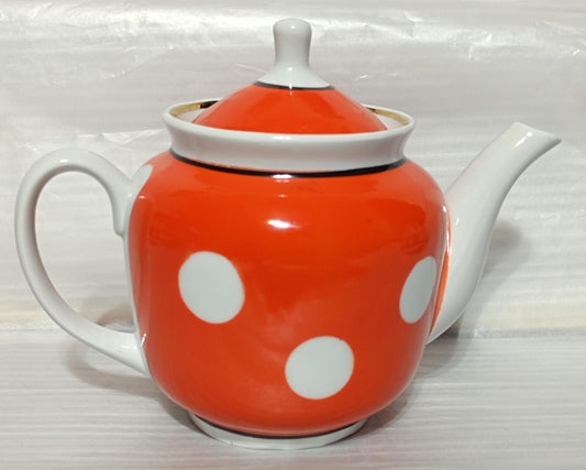 Vintage Soviet Druzhovka Teapot Goroshek Polka dot 600ml