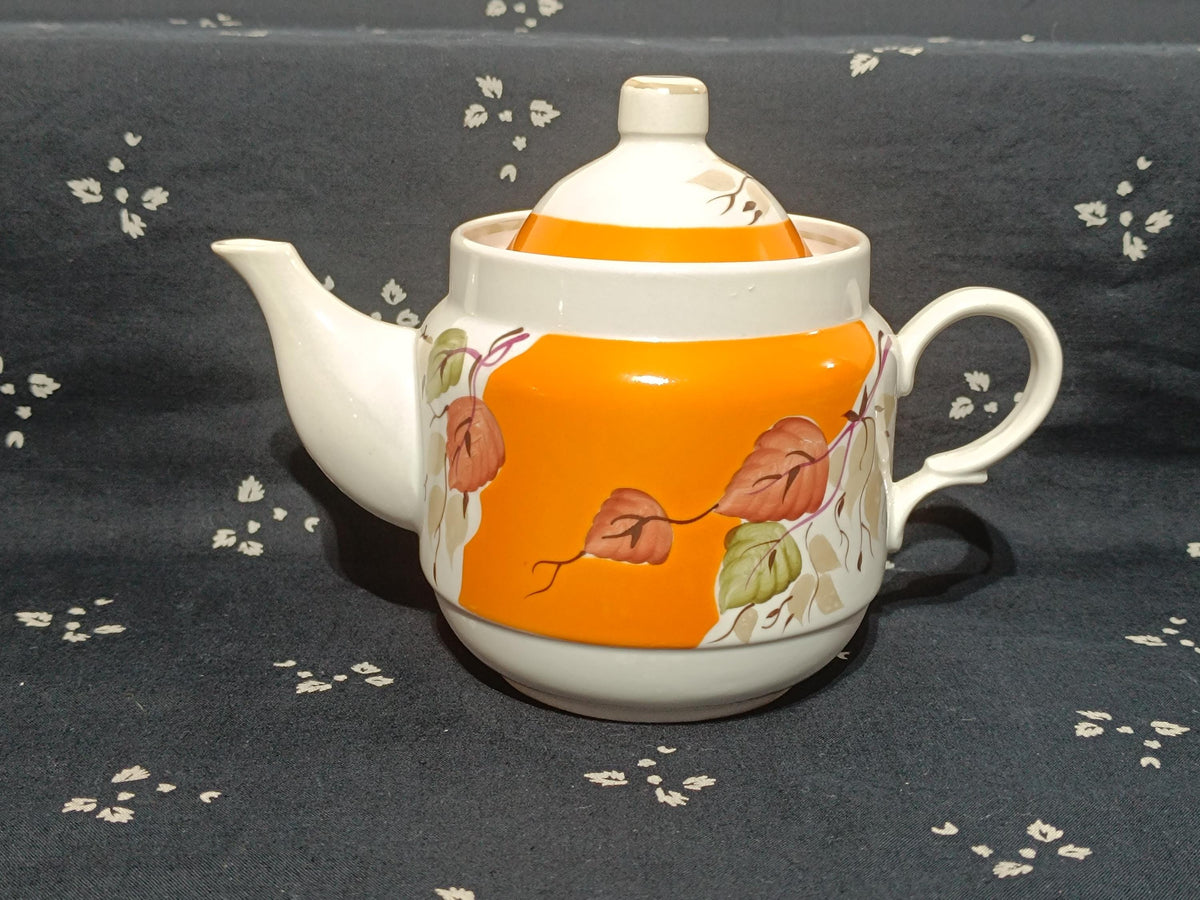 Vintage Russian Tea Cup Teapot Sugarbowl Autumn