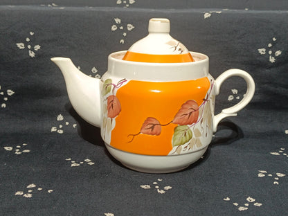 Vintage Russian Tea Cup Teapot Sugarbowl Autumn