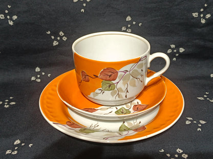 Vintage Russian Tea Cup Teapot Sugarbowl Autumn
