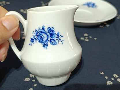 Vintage Coffe set and plates Scherzer Blue Rose