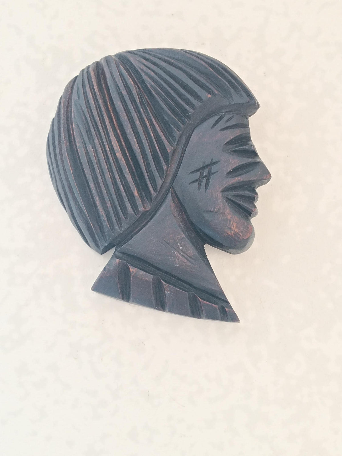 Wooden Souvenir for Wall Human Head