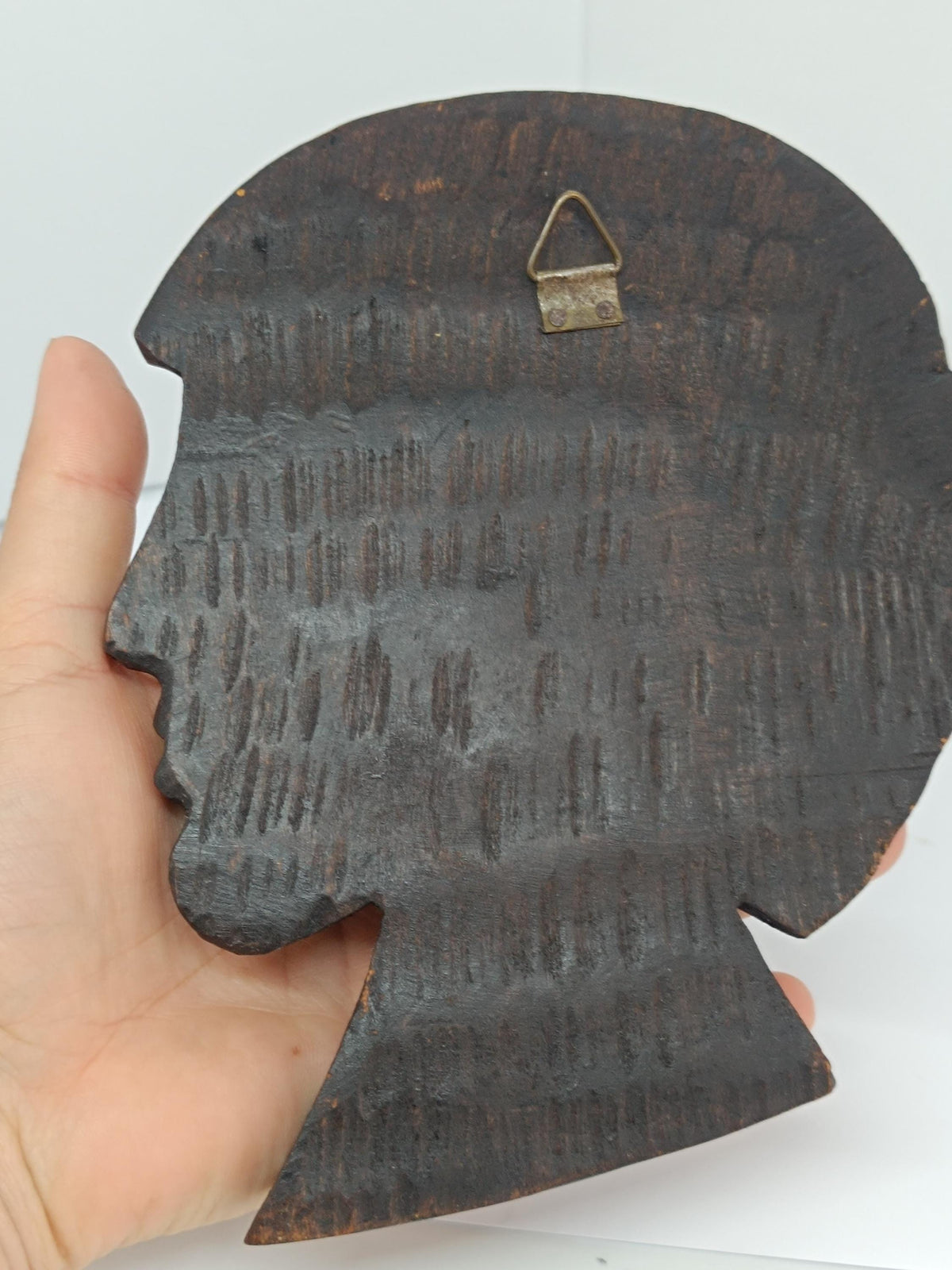 Wooden Souvenir for Wall Human Head