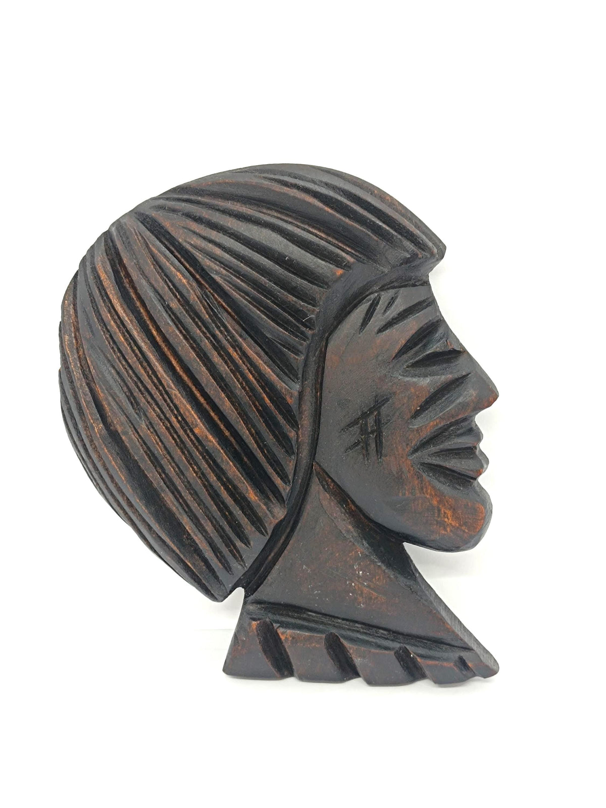 Wooden Souvenir for Wall Human Head