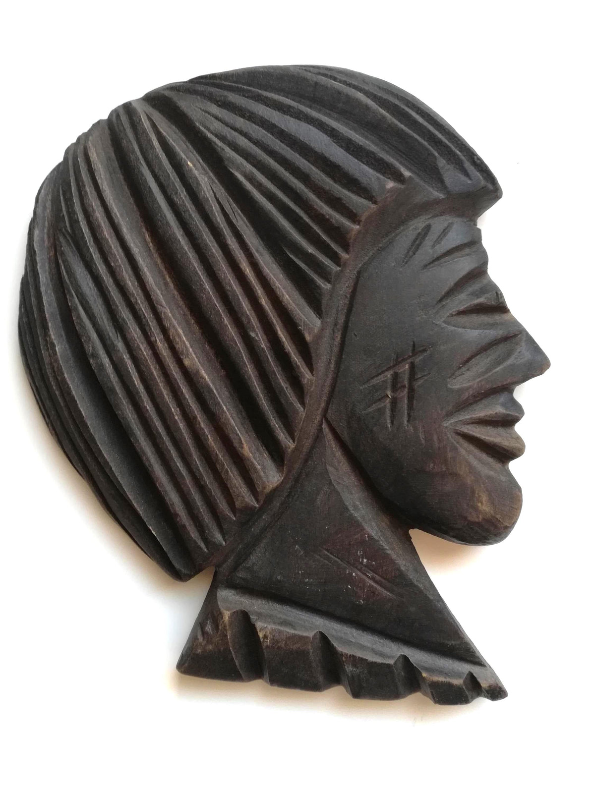 Wooden Souvenir for Wall Human Head
