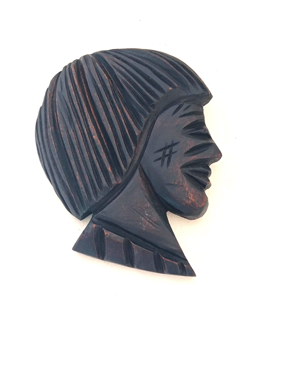 Wooden Souvenir for Wall Human Head