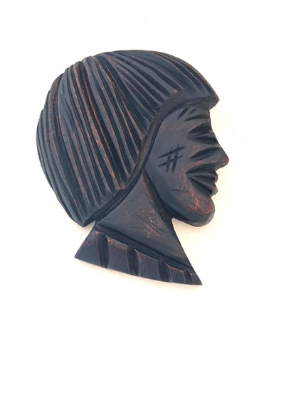 Wooden Souvenir for Wall Human Head