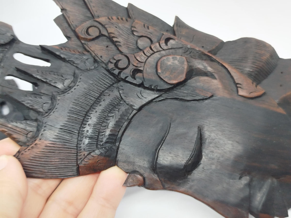 PAIR Heads Carved Wooden for Wall __etsy:8291601963