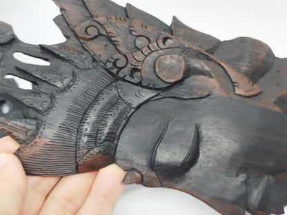 PAIR Heads Carved Wooden for Wall __etsy:8291601963