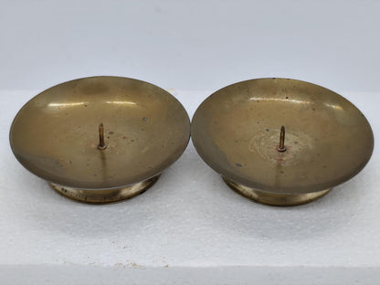 Set Candleholdes Massive Messing Solid Brass West Germany