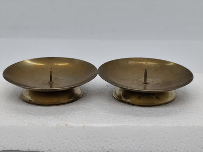 Set Candleholdes Massive Messing Solid Brass West Germany