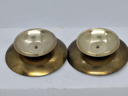 Set Candleholdes Massive Messing Solid Brass West Germany