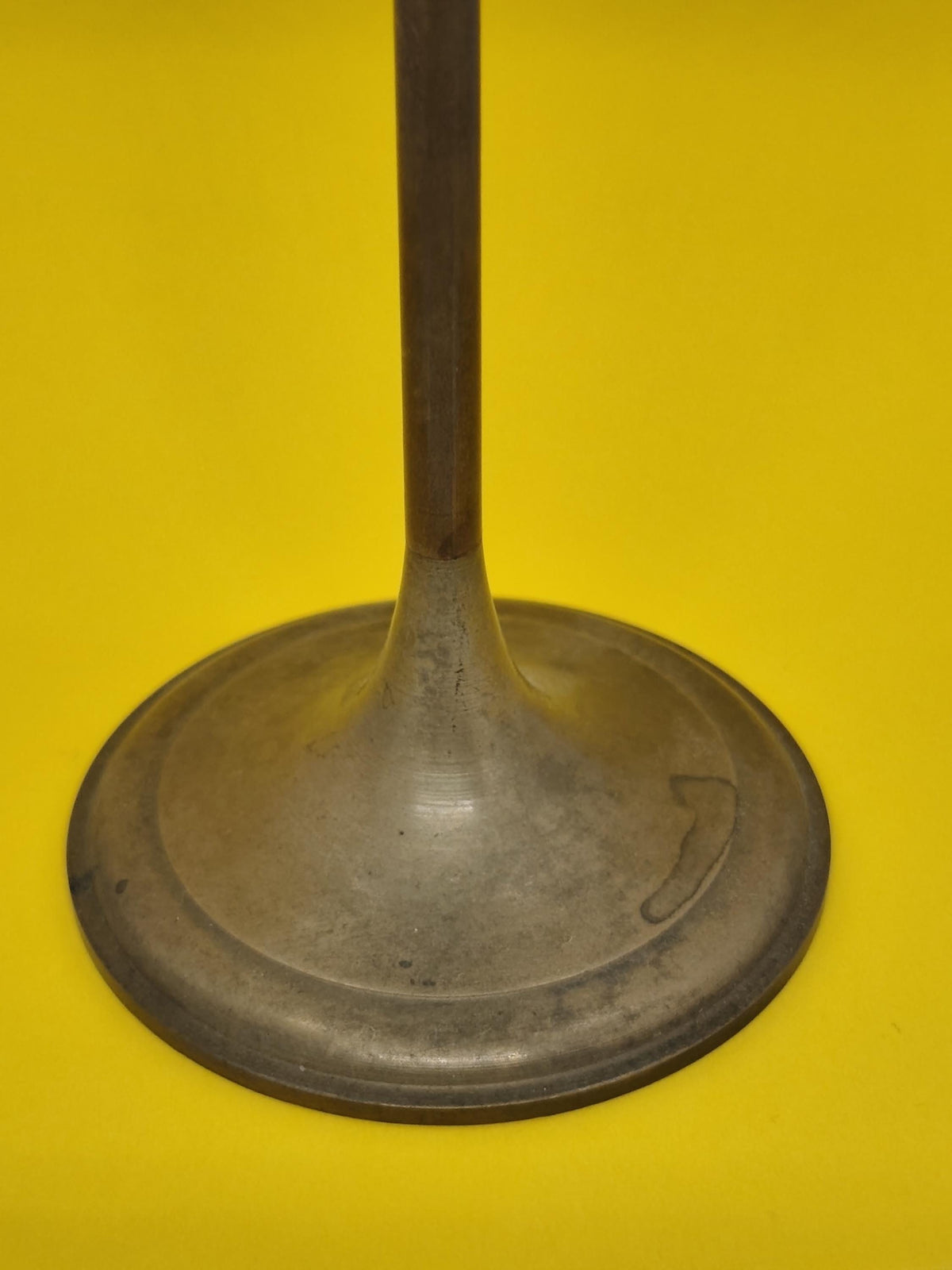 Vintage Candleholder Brass Frozen Glass Tulip