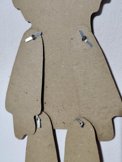 Vtg Cardboard Ornament jumping Jack Russian Folk 36 cm