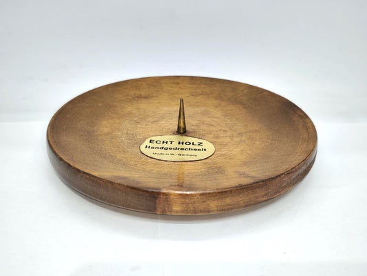 Vtg Wooden Candleholders West Germany