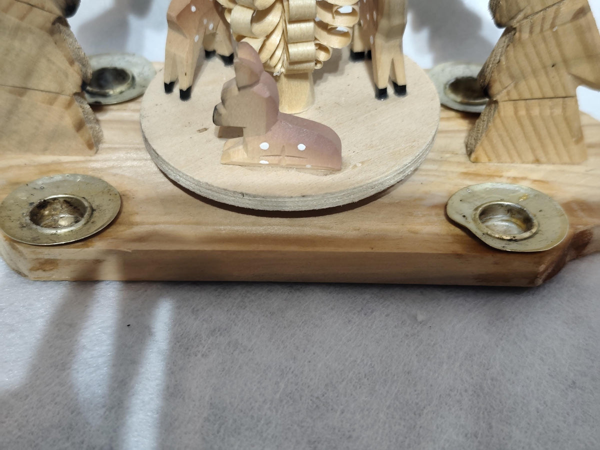Natural Christmas Carousel Pyramid 22 cm Nativity Scene Used