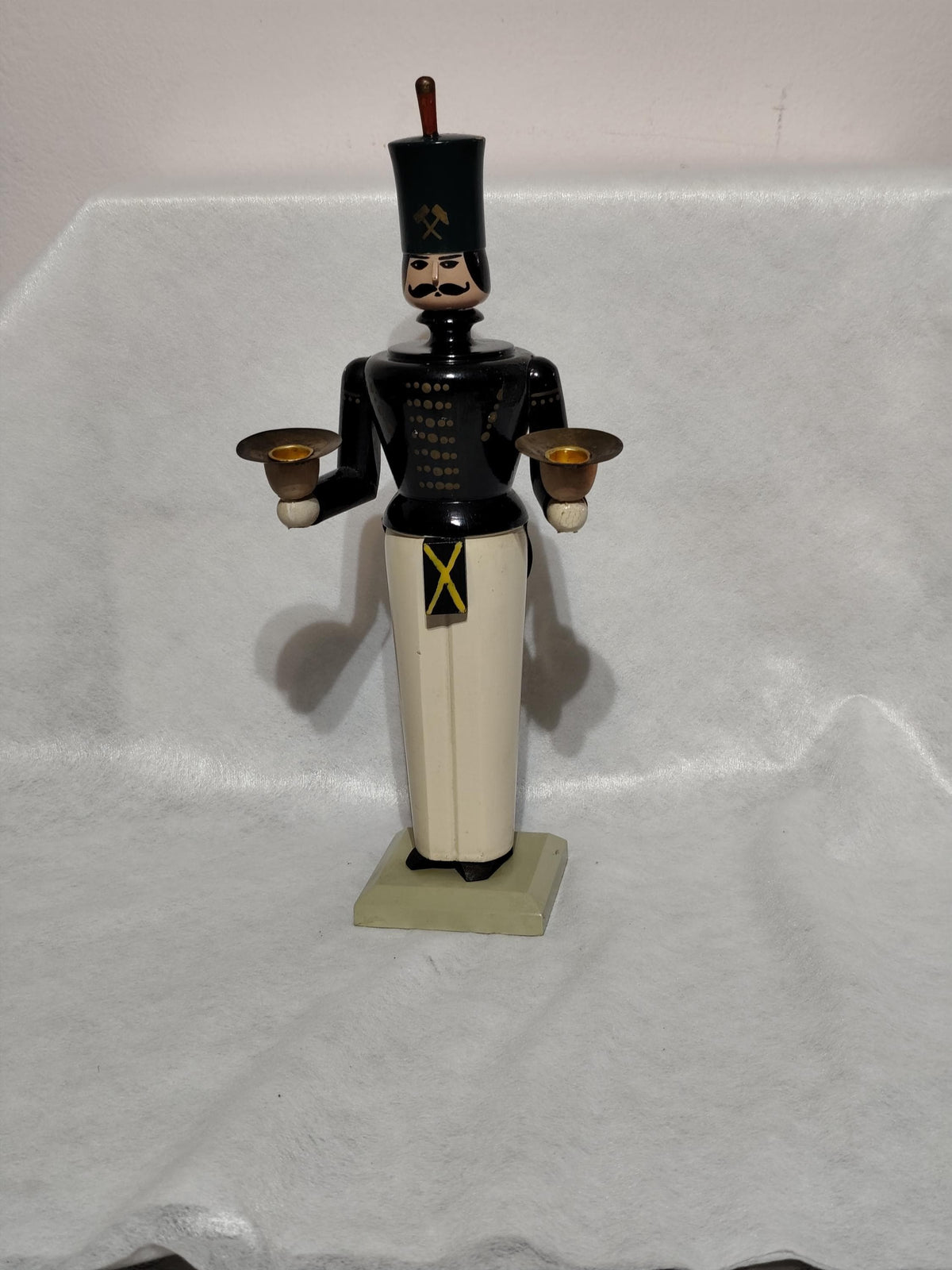 Vintage Erzgebirge Miner Candlestick 29 cm