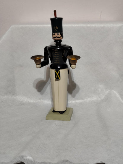 Vintage Erzgebirge Miner Candlestick 29 cm