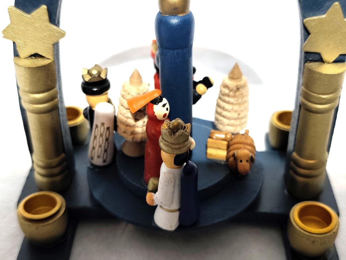 Vtg Christmas Carousel Pyramid 24 cm Nativity Scene Used