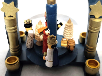 Vtg Christmas Carousel Pyramid 24 cm Nativity Scene Used