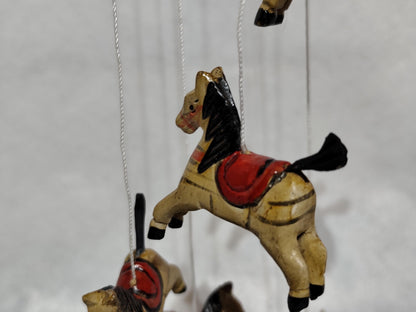 Vtg Mobile Carousel with Horses