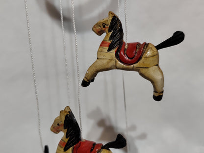 Vtg Mobile Carousel with Horses