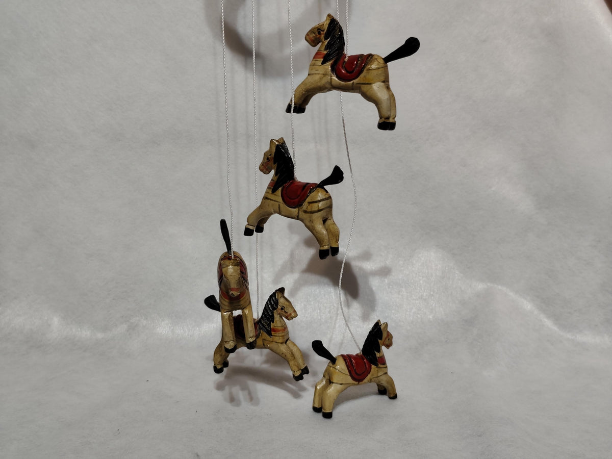 Vtg Mobile Carousel with Horses